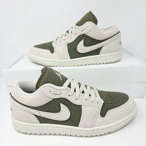Nike Air Jordan 1 Low SE Olive Orewood Brown Men 8 Sneaker HV4089 201